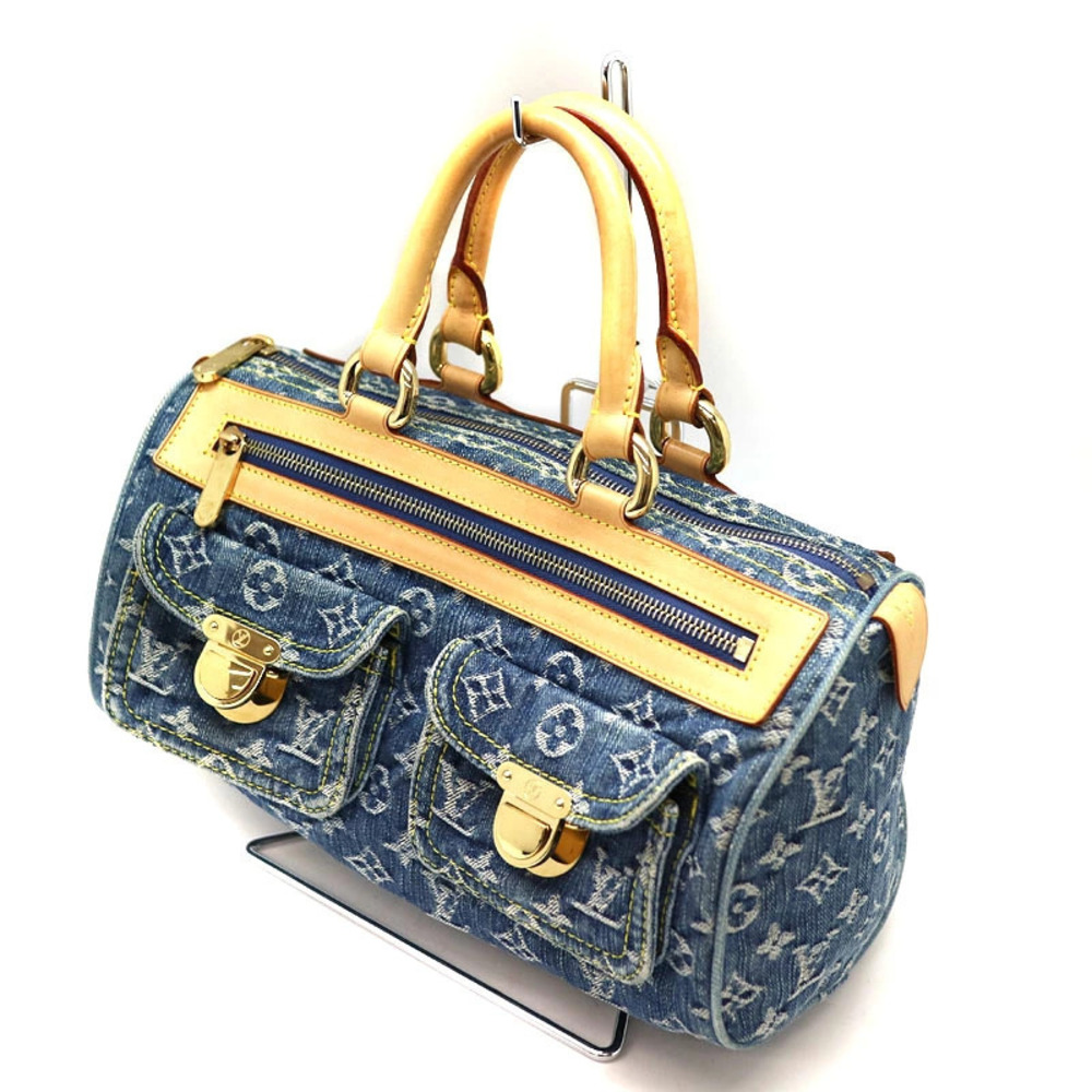 LOUIS VUITTON Neo Speedy Monogram Denim Blue LV Handbag
